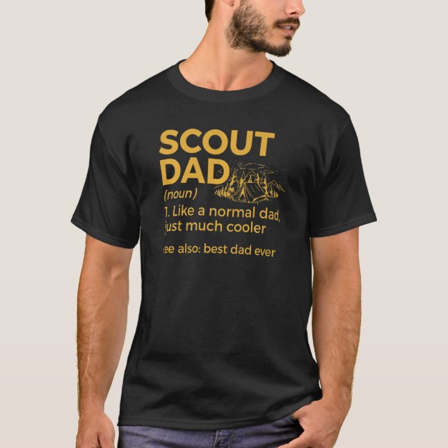 Scouting  Scout Dad Definition Best Dad Ever T-Shirt (Front)