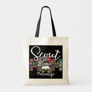 Scouting Scout Mum Life Messy Bun Hair Mother's Tote Bag