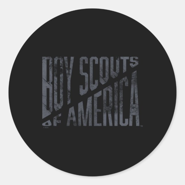 Scouts Of America Classic Round Sticker (Front)