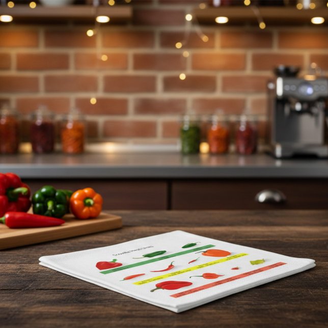 Scoville Heat Units Chili Pepper Chart  Napkin (Creator Uploaded)