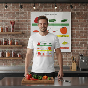 Scoville Heat Units Chili Pepper Chart T-Shirt