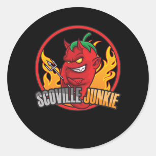 Scoville Junkie Chili Food Mexican Spicy Classic Round Sticker