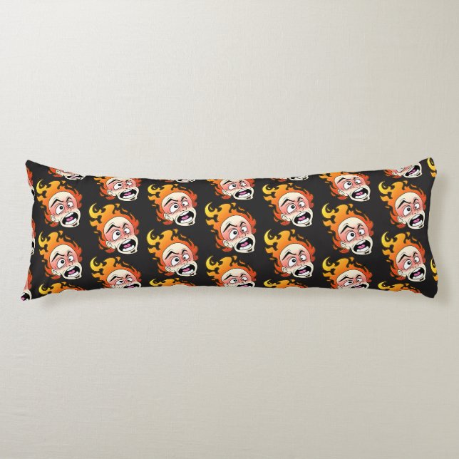 Scovillelicous Fire Head Body Pillow (Front)