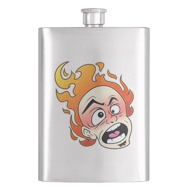 Scovillelicous Fire Head Classic Flask (Front)