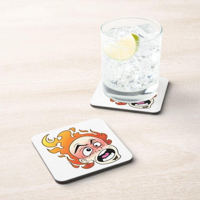 Scovillelicous Fire Head Hard plastic coaster (Right Side)
