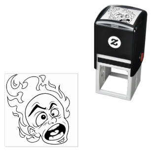 Scovillelicous Fire Head Self Inking Rubber Stamp