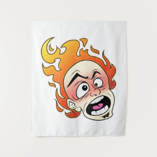 Scovillelicous Fire Head Wall Tapestry