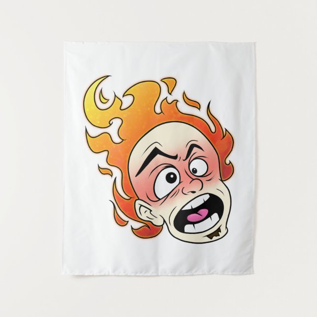 Scovillelicous Fire Head Wall Tapestry (Front)