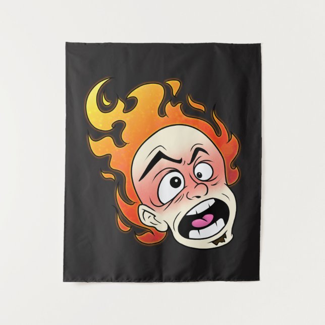 Scovillelicous Fire Head Wall Tapestry (Front)