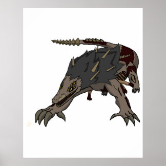 SCP-682 Cartoon  - SCP Foundation Poster