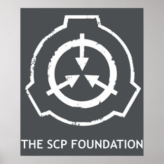 SCP Foundation logo white  Secure Contain Protect Poster