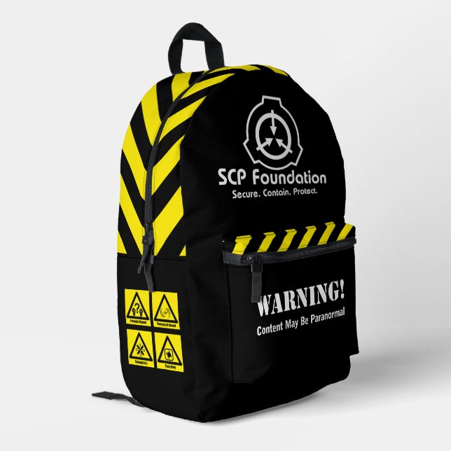 SCP Secure. Contain. Protect. Paranormal Backpack (Back Corner Left)