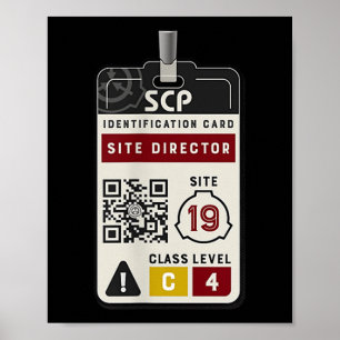 Scp Site Director Id Badge Costume Poster