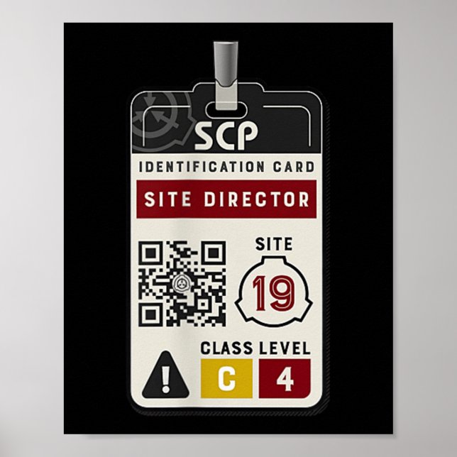 Scp Site Director Id Badge Costume  Poster (Front)