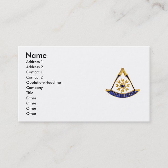 SCpastmasterGold, Name, Address 1, Address 2, C... Business Card (Front)