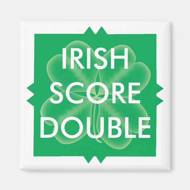 Scrabble St. Patrick's Double Score Magnet (Front)