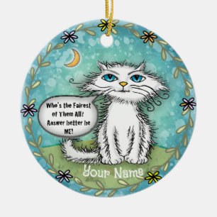 Scraggles Cat Fairest One ornament
