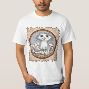Scraggles Cat Poker Face T-Shirt