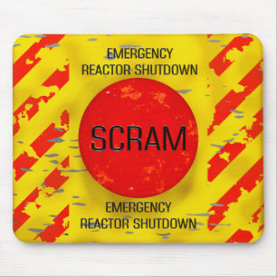  SCRAM Control, Nuclear Reactor Emergency Shutdown Mouse Pad