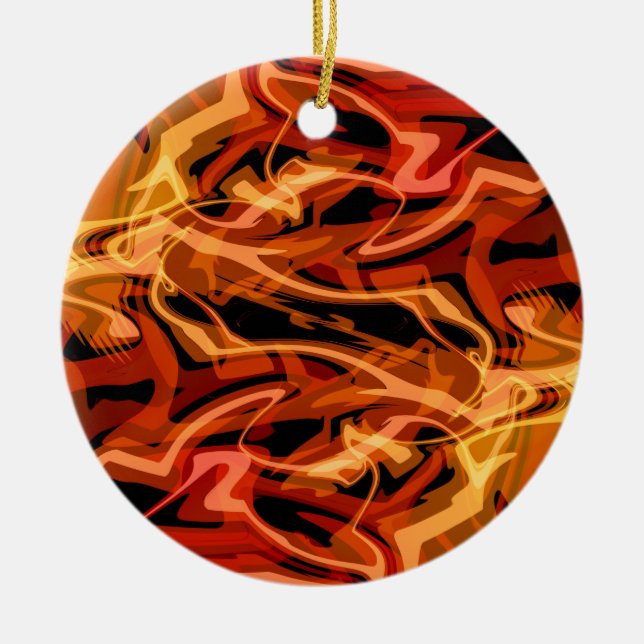 Scrambled Eggs & Peppers  Ceramic Tree Decoration (Front)