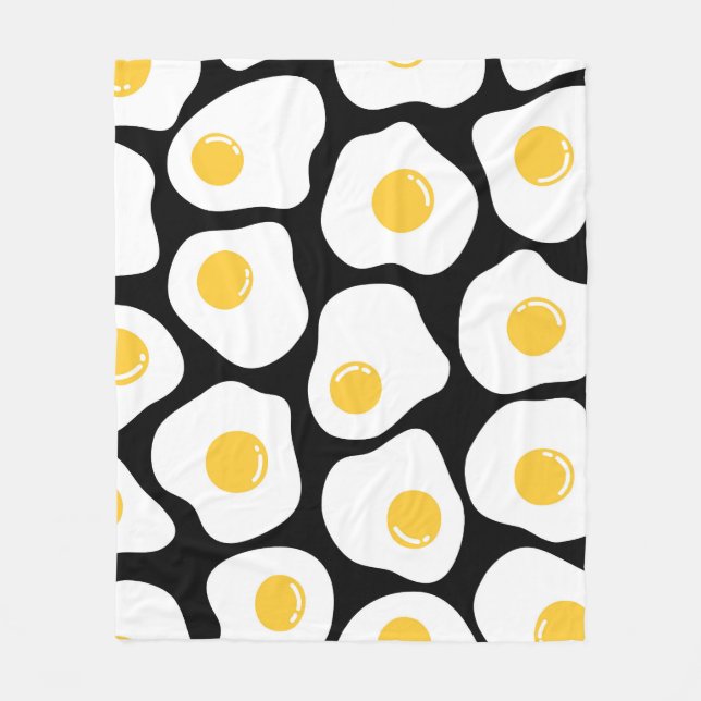 Scrambled Eggs: Quirky Vintage. Fleece Blanket (Front)