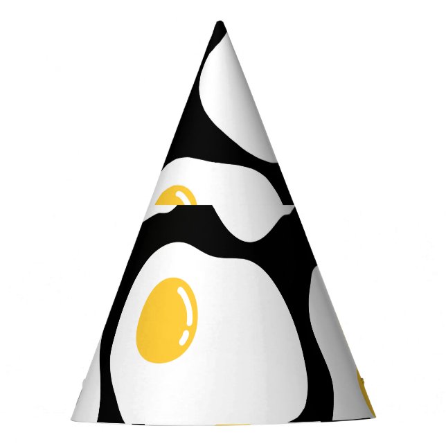 Scrambled Eggs: Quirky Vintage. Party Hat (Front)