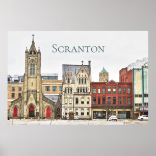 Scranton PA Architecture- Cityscape Poster