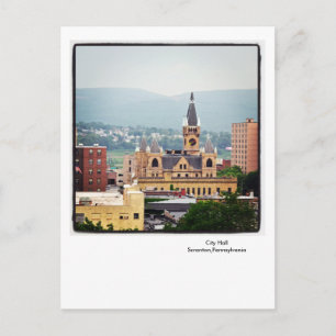 Scranton PA Postcard-City Hall-Endless Mountains Postcard