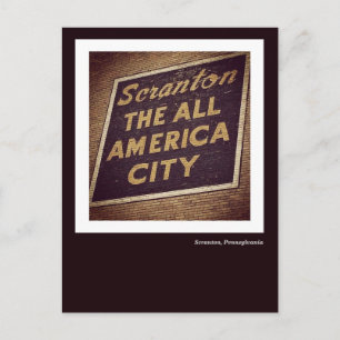 Scranton PA Postcard-The All America City Sign Postcard