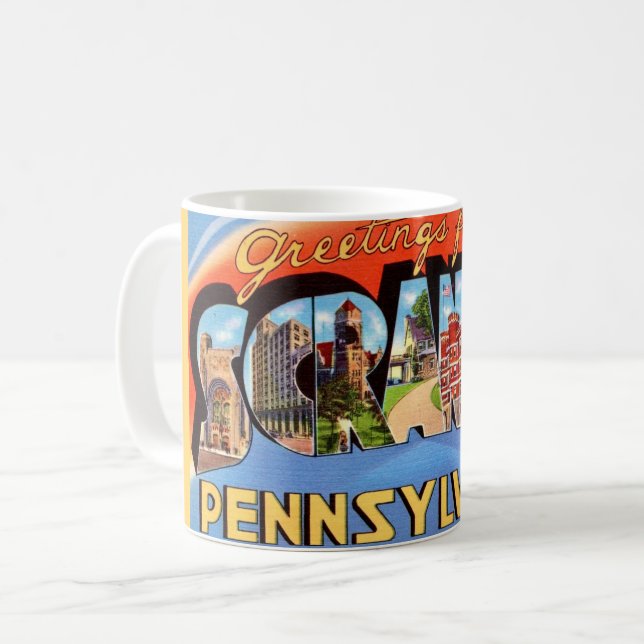 Scranton PA Vintage Greeting Mug (Front Left)