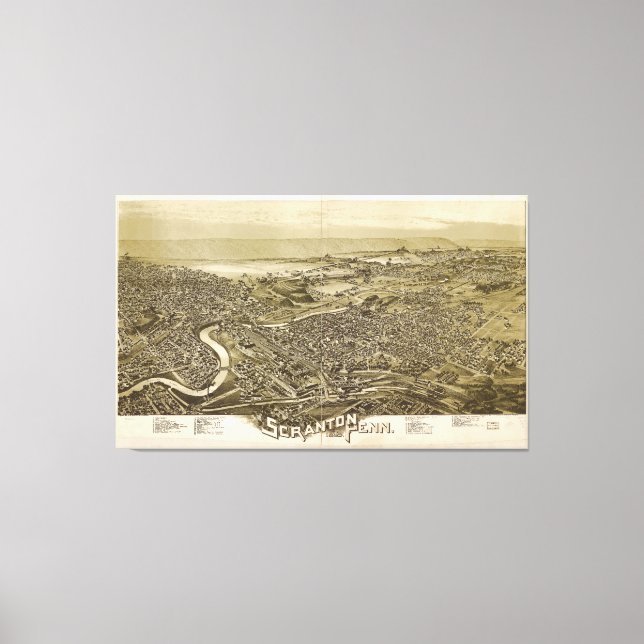 Scranton, Pennsylvania (1890) Canvas Print (Front)