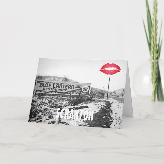 SCRANTON PENNSYLVANIA BLUE LANTERN RESTAURANT CARD (Front)