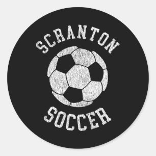 Scranton Soccer Retro Distressed 90's Vintage Classic Round Sticker