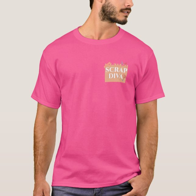 Scrap Diva Crafting Scrapbooking Minimalist T-Shirt (Front)