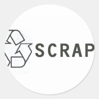 SCRAP LOGO CLASSIC ROUND STICKER