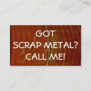 Scrap Metal Collector Business Card