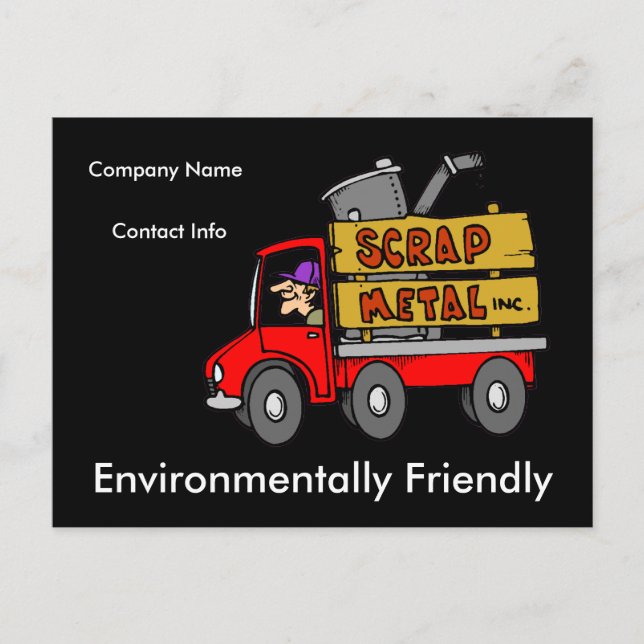 Scrap Metal Collector Postcard (Front)