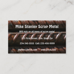 Scrap Metal Recycle collection Custom Business Card