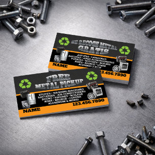 Scrap Metal Recycle English-Spanish Business Card