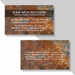 Scrap Metal Recycling Business Cards