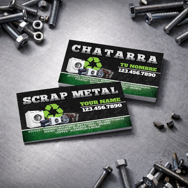 Scrap Metal Recycling Service Bilingual Card (Creator Uploaded)