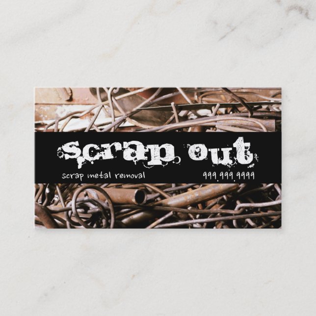 Scrap Metal Removal Recycling Junk Business Card (Front)