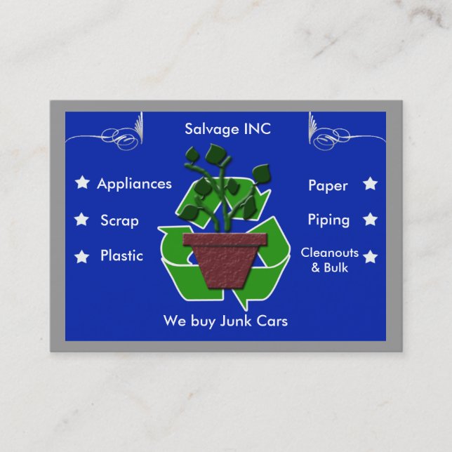 scrap recyclers business card (Front)