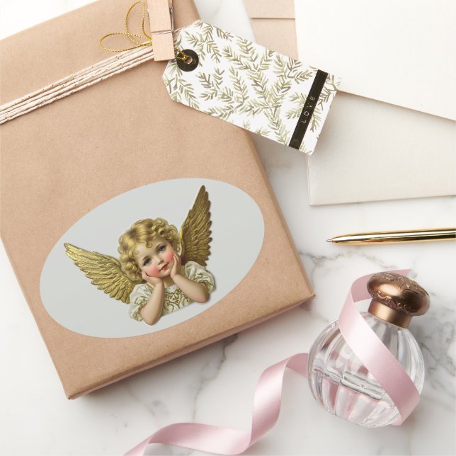 Scrap sticker - Vintage Angel hands on head 1 (Gifting)