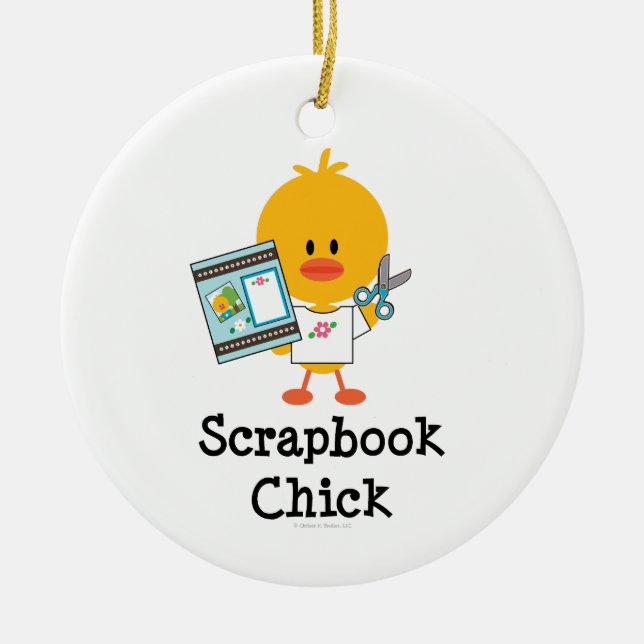 Scrapbook Chick Ornament (Front)