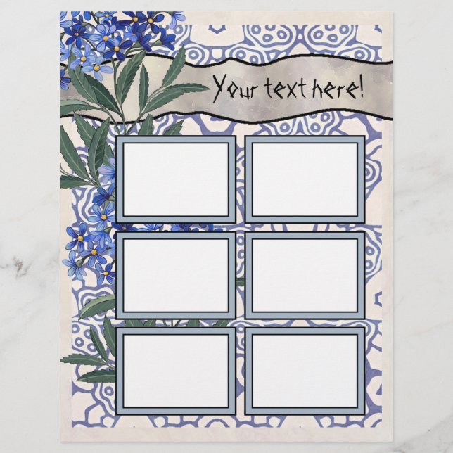 Scrapbook Layout Pages - Six Frames (Front)