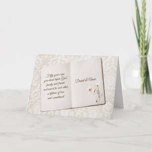 Scrapbook On Damask For 50th Anniversary Card