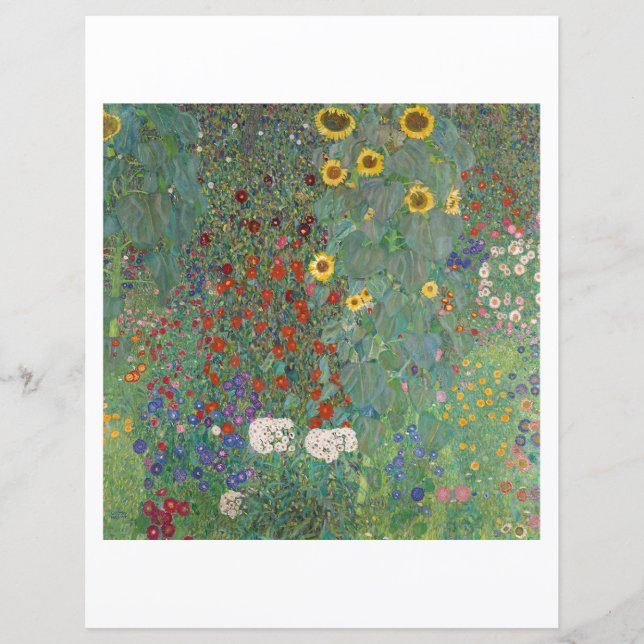 SCRAPBOOK PAPER : GUSTAV KLIMT  : FARM GARDEN  (Front)