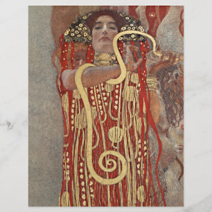 SCRAPBOOK PAPER : GUSTAV KLIMT  : HYGIEIA : 1907