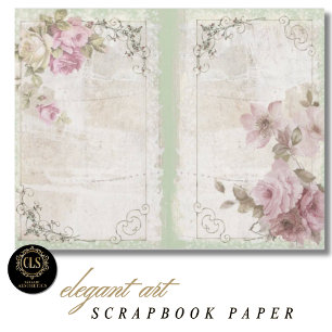 Scrapbook Paper – Vintage Floral Ephemera 4